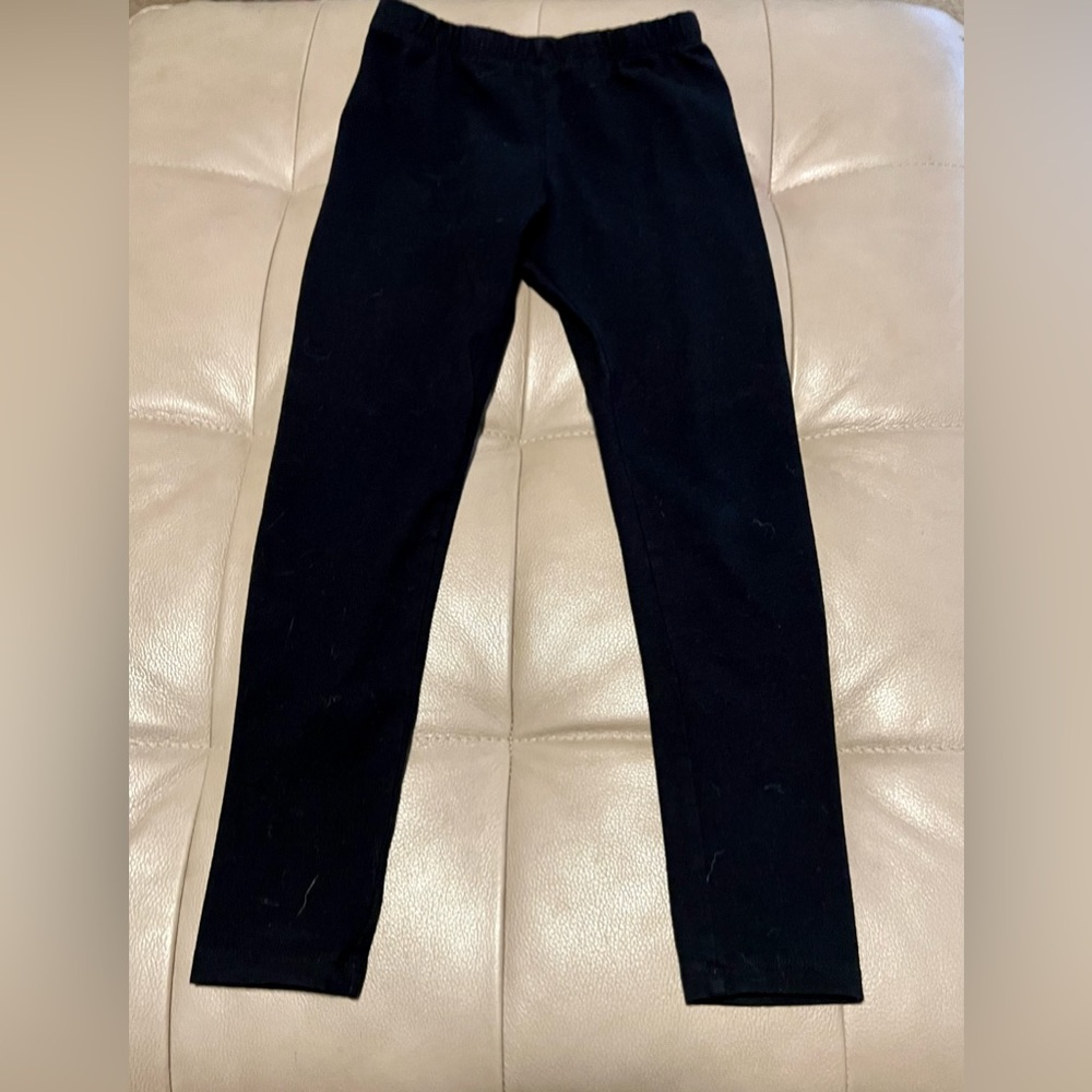 The children a place girls medium solid black leggings